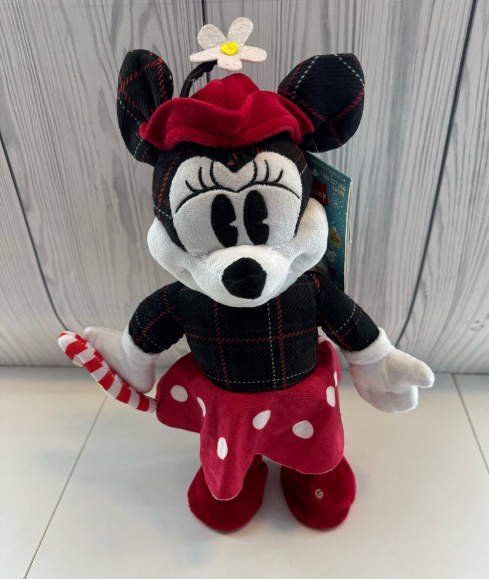 Gemmy Disney Minnie Mouse Animated Plush Dances Sings “Up On The Housetop” NEW
